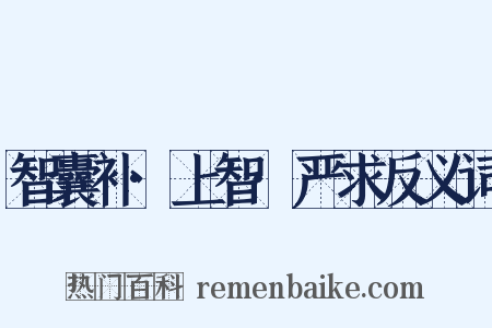 智囊补·上智·严求反义词是什么意思的图片